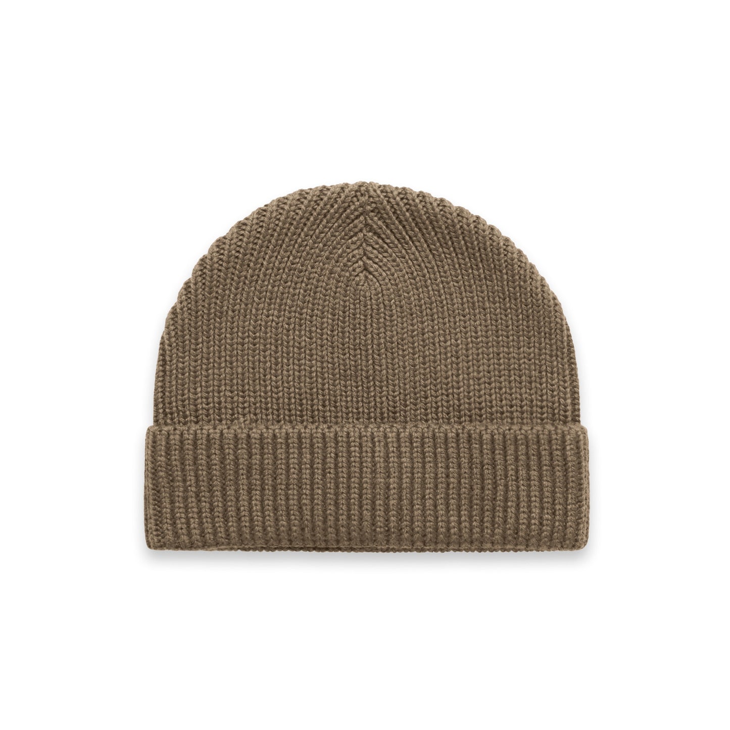 Maverick Ribbed Knit Beanie - Walnut