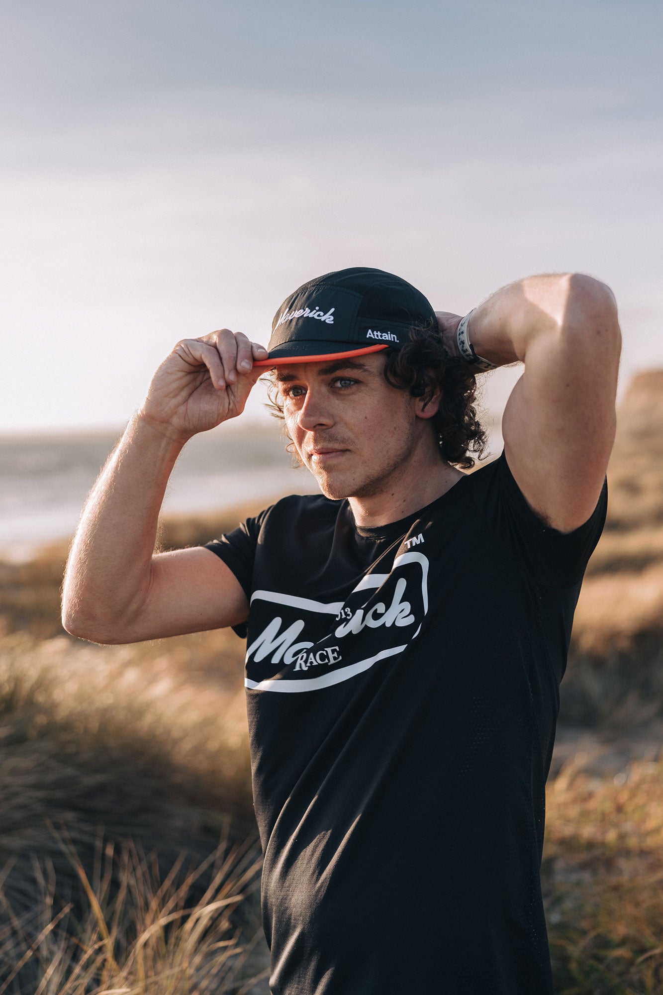 Maverick OG x Attain Cap - Black with Orange Edge