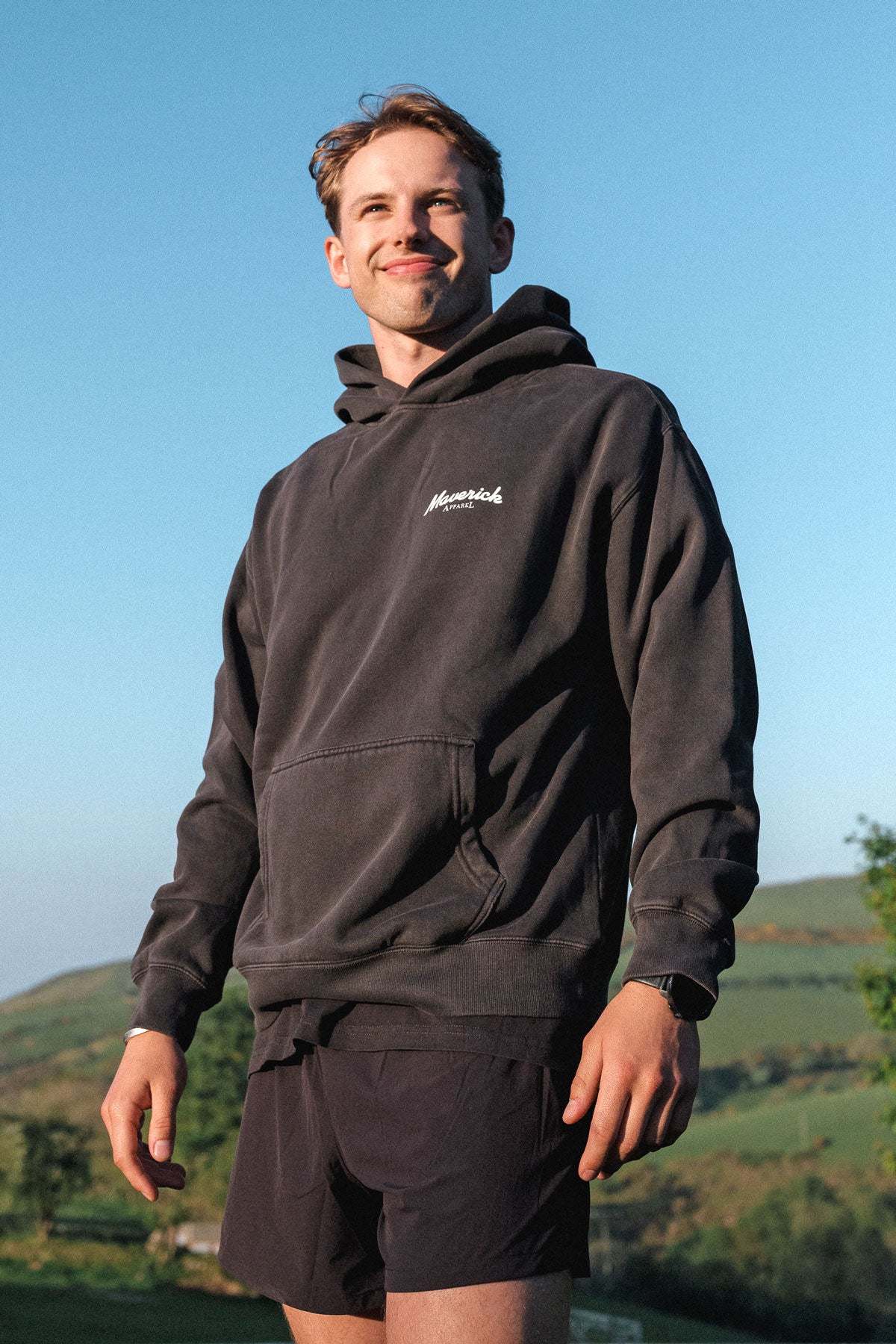 Maverick Relaxed OG Men's Hoodie - Faded Black