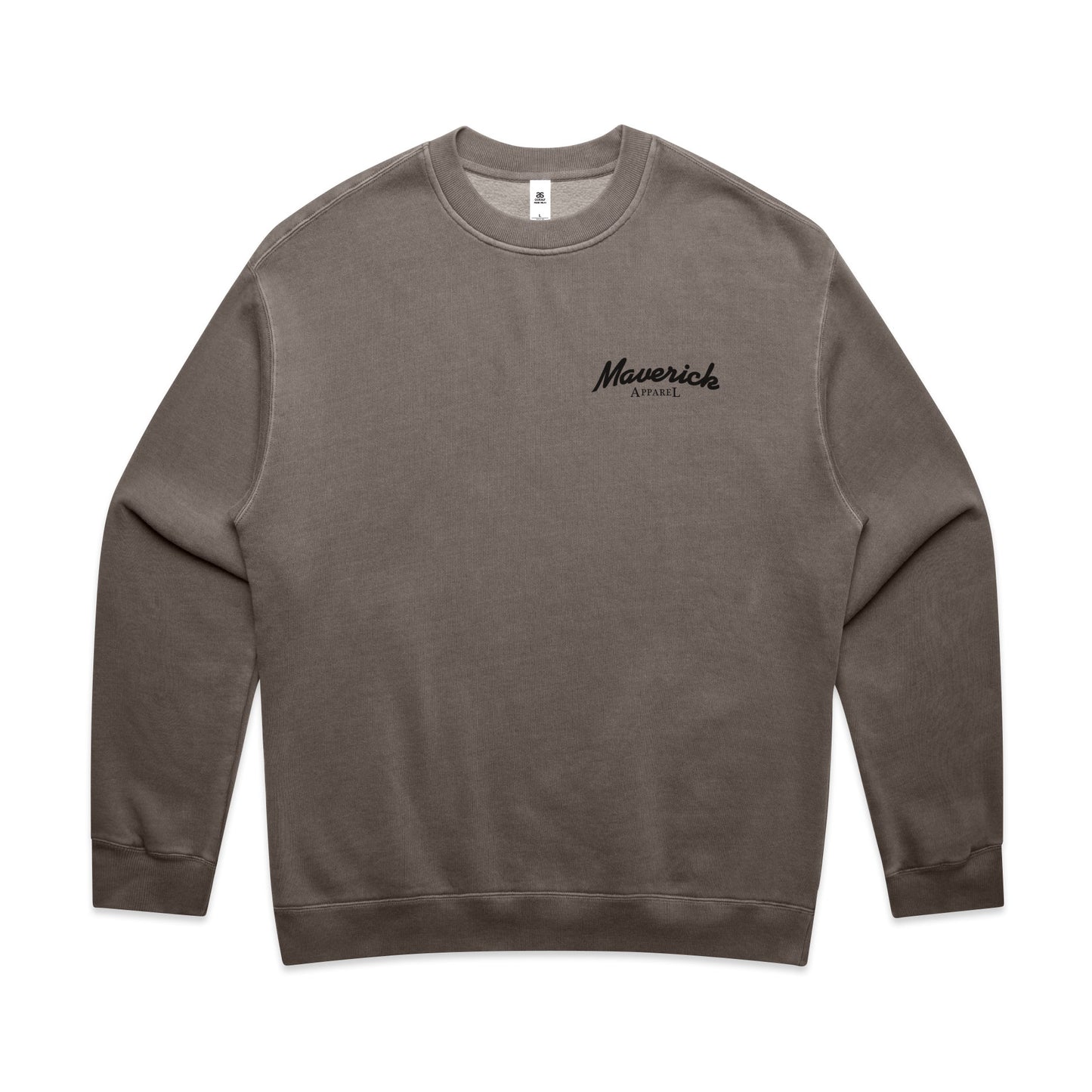 Maverick Relaxed OG Men's Crew Sweater - Faded Grey